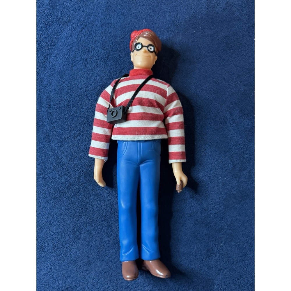 Vtg 1990 Wheres Waldo 12 Action Figure Authentic Applause Vinyl Doll